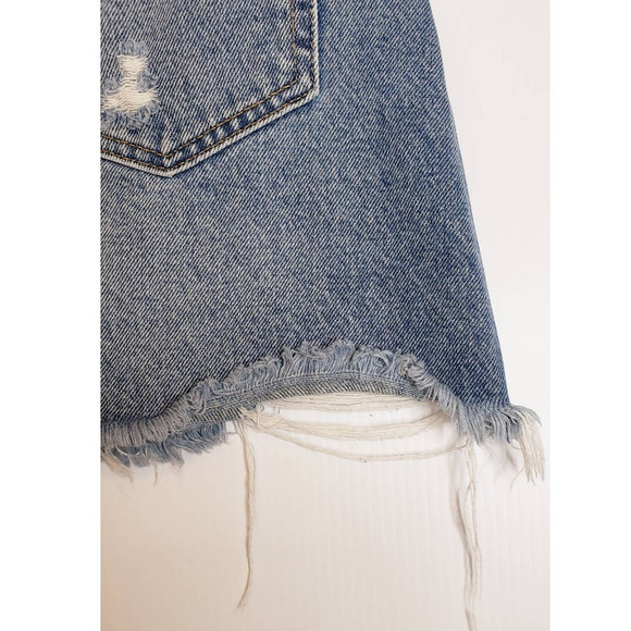 Abercrombie and Fitch Zoe Natural Rise Vintage A-Line Denim Skirt Zipper 4 27 - Picture 10 of 11